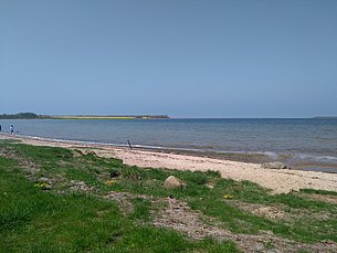 Sandstrand Boiensdorf mit Rasen-Liegefläche